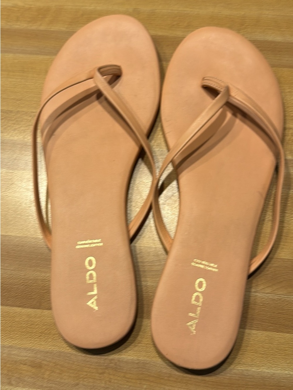 ALDO Women's Blush Tan Minimalist Thong Sandals